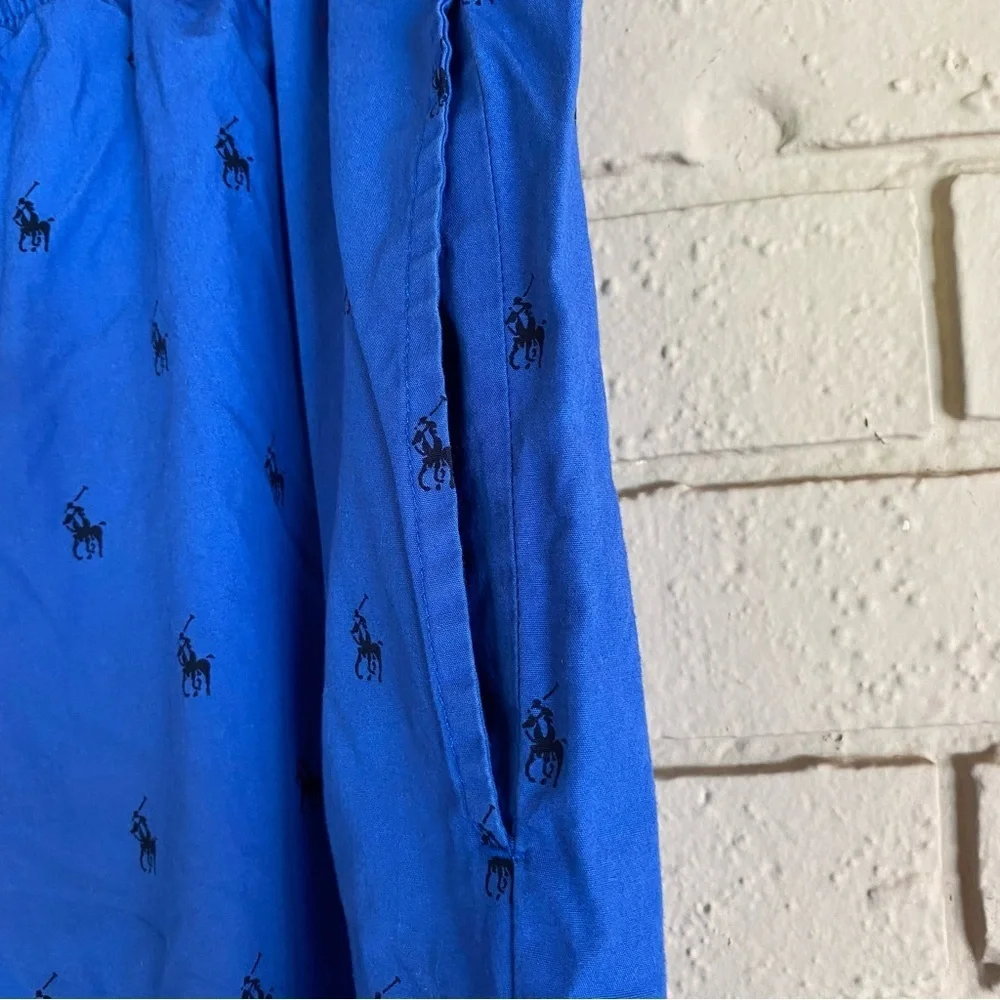 Polo Ralph Lauren Sleepwear Pajama Pants Mens Small S Navy All Over Pony Pockets - Picture 3 of 7